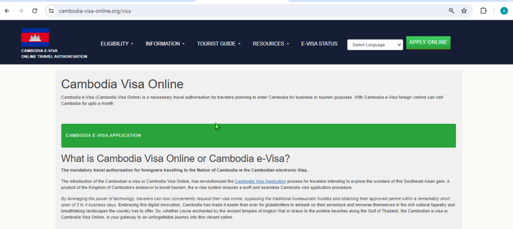 FOR SPANISH CITIZENS – CAMBODIA Easy and Simple Cambodian Vi