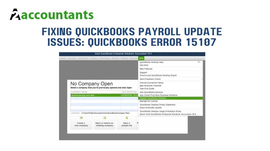 Fixing QuickBooks Payroll Update Issues: QuickBooks Error 15107