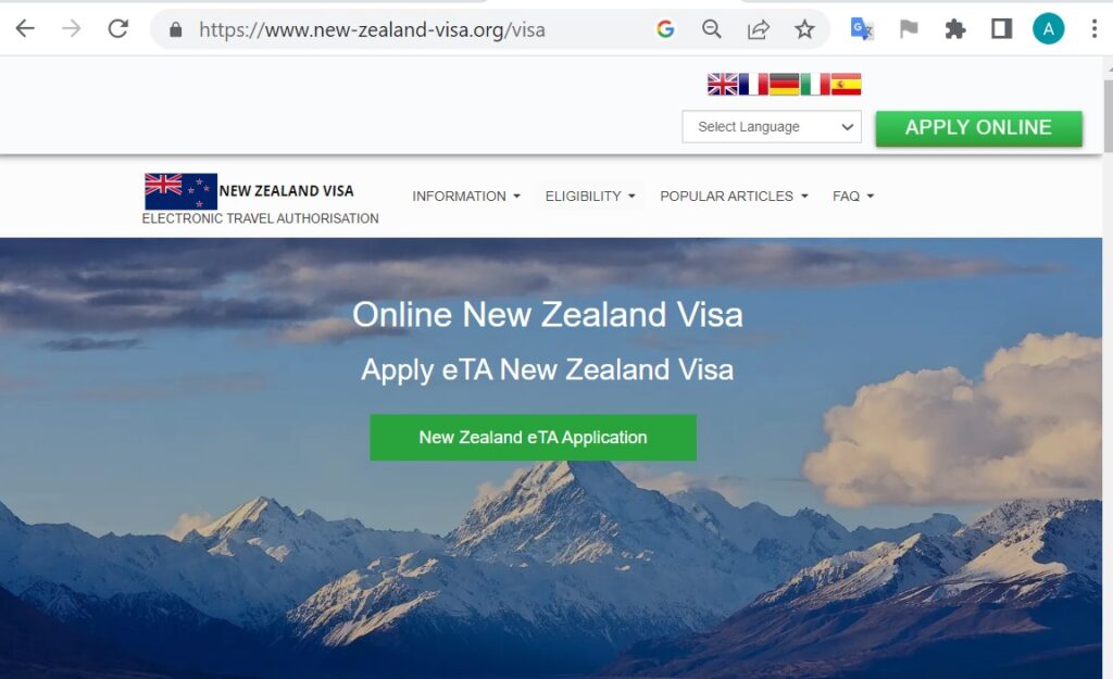 FOR SPANISH CITIZENS – NEW ZEALAND Government of New Zealand