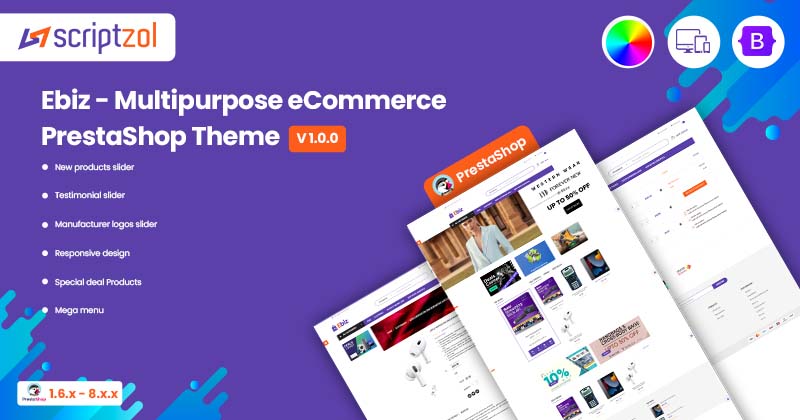 Ebiz Multipurpose eCommerce PrestaShop Theme – Scriptzol