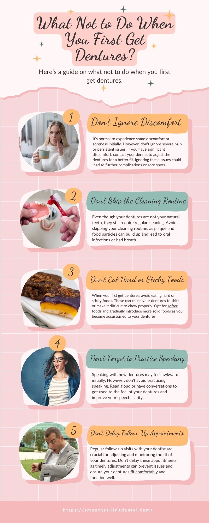 What Not to Do When You First Get Dentures?