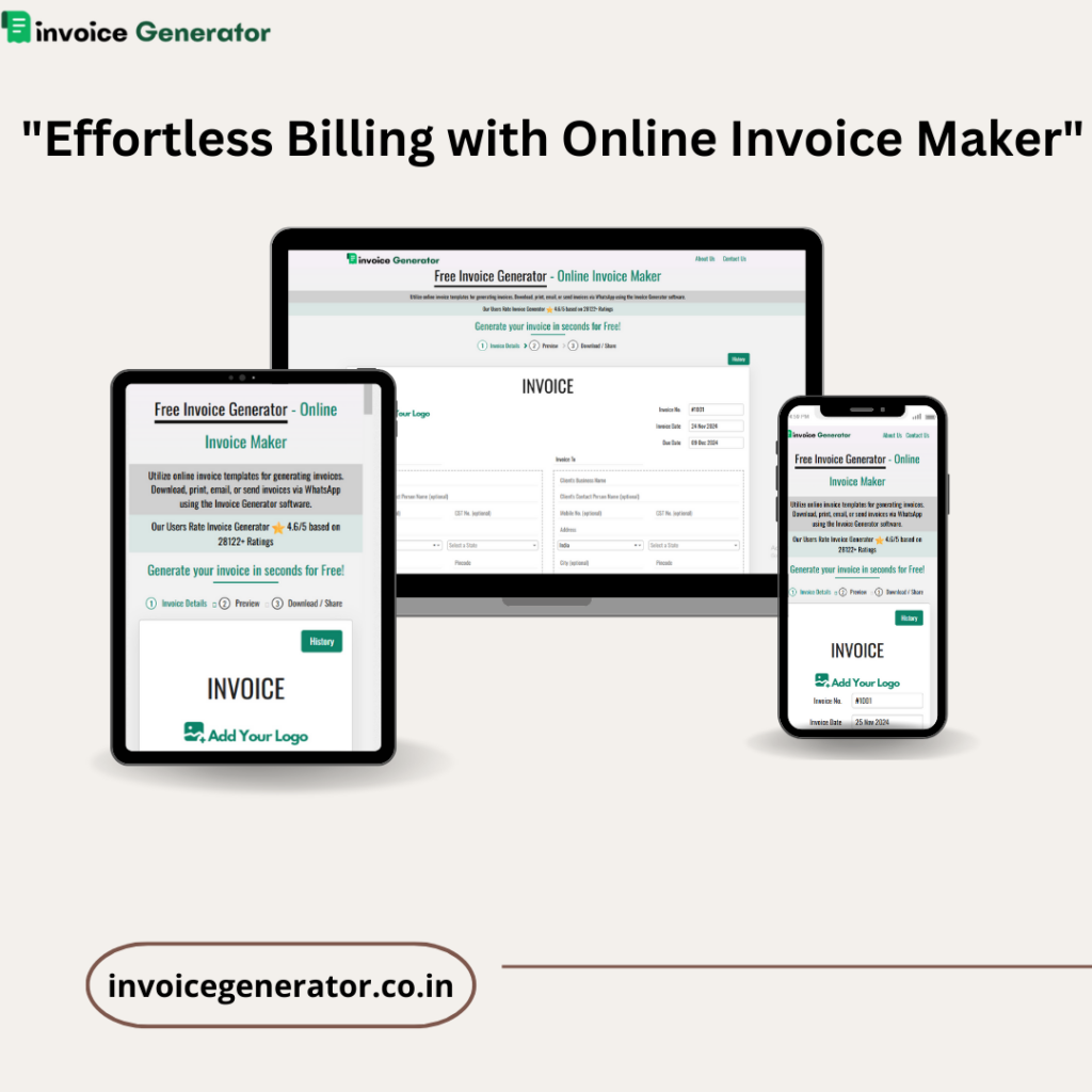 Simplify Your Billing with an Online Bill Maker: The Smart Solution for Businesses