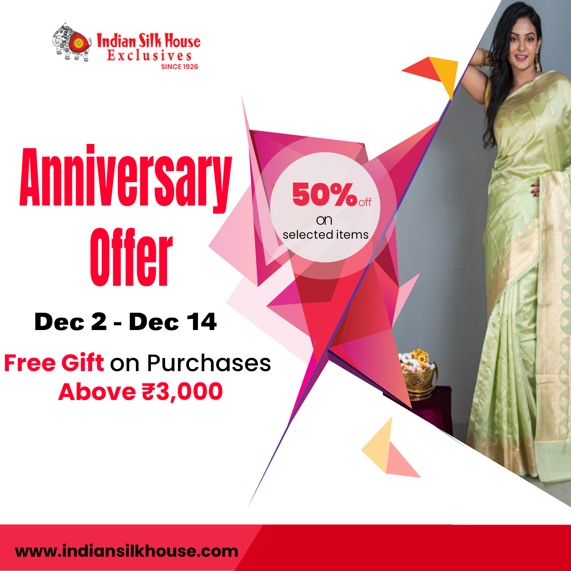 Why Avail Indian Silk House’s Anniversary Offer?