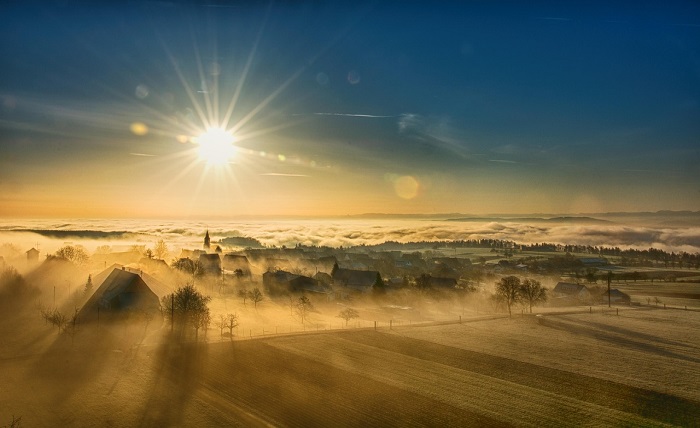 Embracing the Beauty of Morning Sun Rise Village Good Morning Nature Images