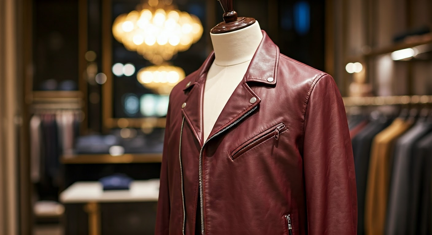 Stylish & Timeless – Buy the Best Dark Red Leather Jacket Mens