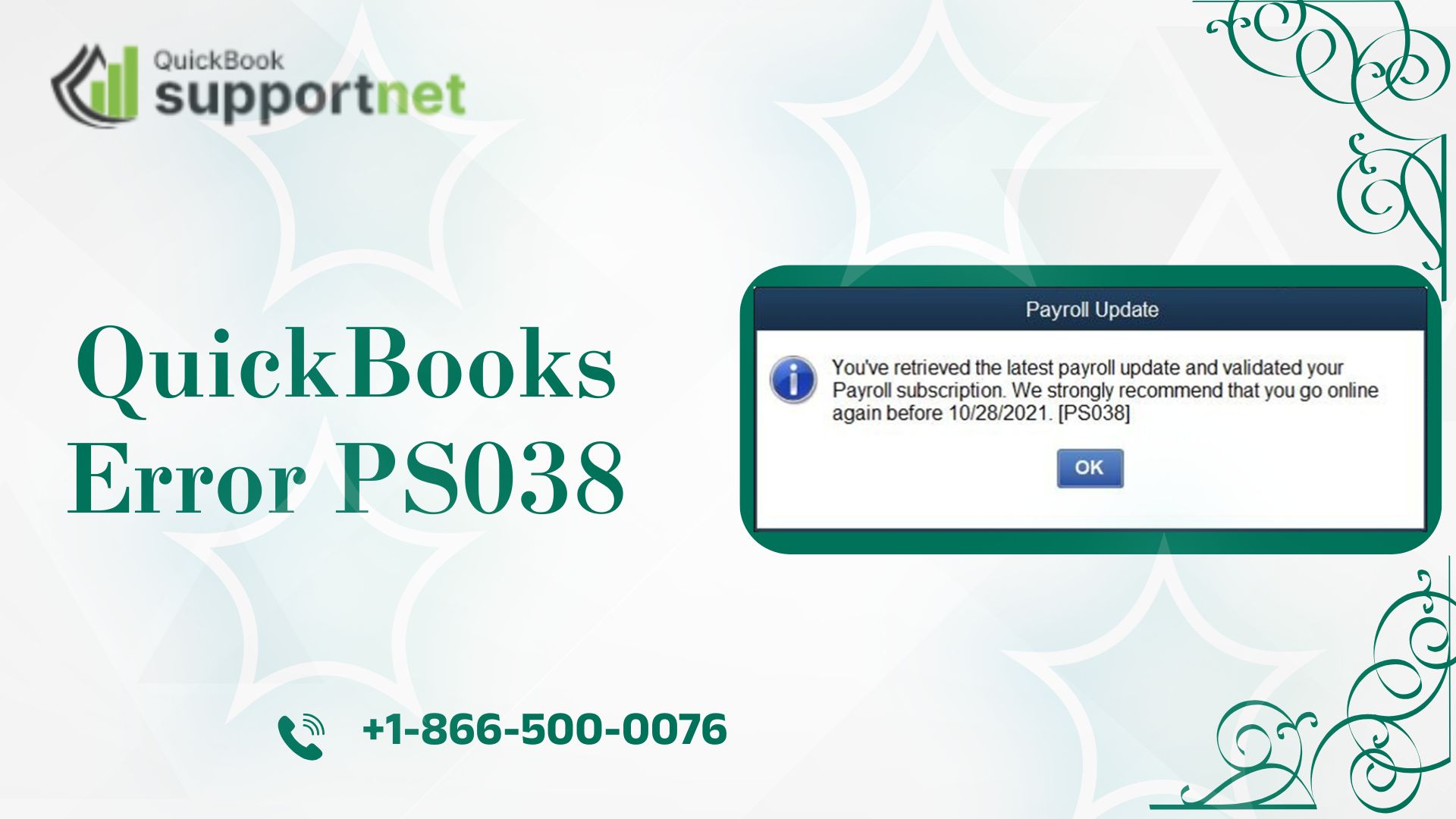 Fix QuickBooks Error PS038: Payroll Update Issue Resolved