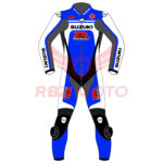 Suzuki GSXR Racing Motorcycle Cowhide Leather Biker Suit