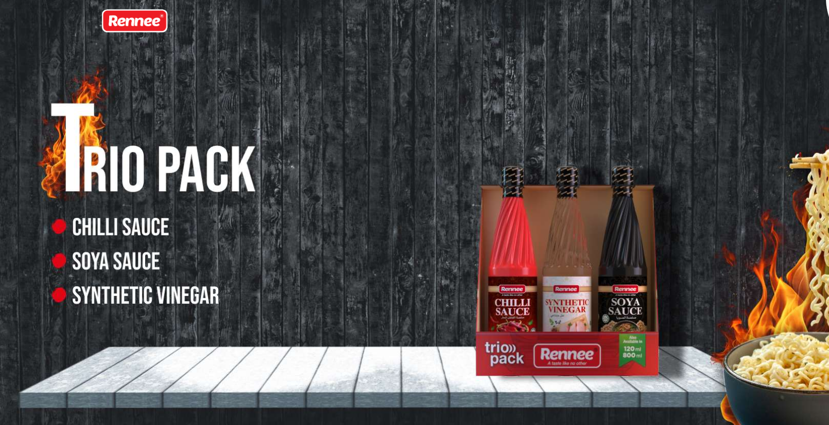 Rennee Foods Trio Pack 800ml: The Ultimate Condiment Collection